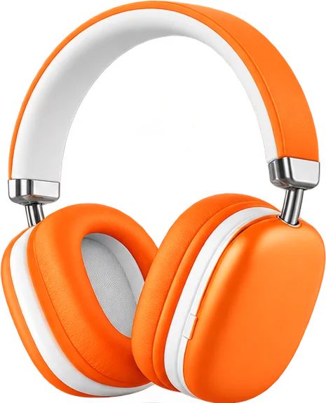 DELUXSE BT-20 kafa üstü Bluetooth kulaklık, turuncu